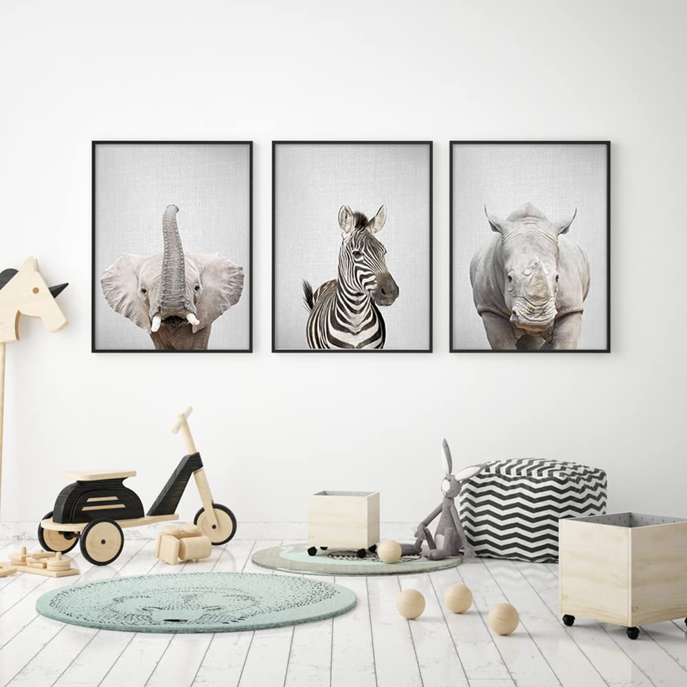 Amazon.co.jp: 動物のお尻プリント ゾウ シマウマ カバ キリン サイ