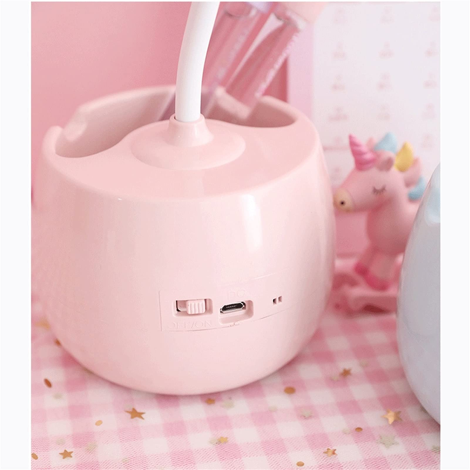 Lampka biurkowa Lampy stołowe LED oczu, składane lampy stołowe, przełącznik dotykowy, do nauki i biura, regulowana jasność architekt biuro (Color : Touch pink prism)
