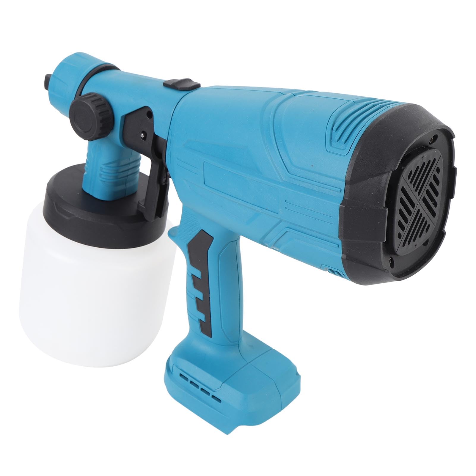 Topiky Bezprzewodowy Pistolet do Malowania Natryskowego 200 W, Zasilany Akumulatorowo, Elektryczny Pistolet do Malowania z Pojemnikiem 800 Ml, 4 Dysze, 3 Wzory Natryskiwania Ogrodzenia Meblowego,