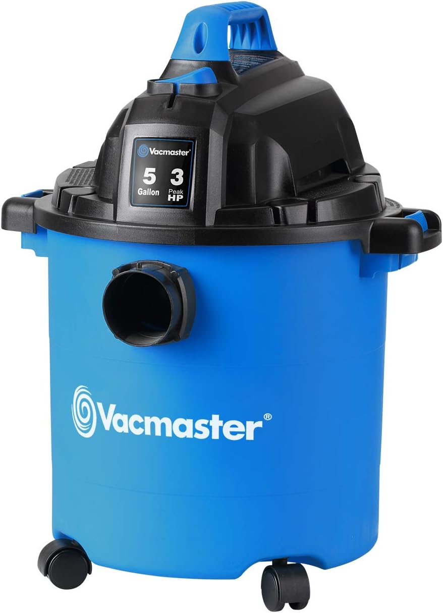 Vacmaster VJC507P 5-Gallon 3 Peak HP Wet/Dry Shop Vacuum, Blue, 5 gal : Industrial & Scientific