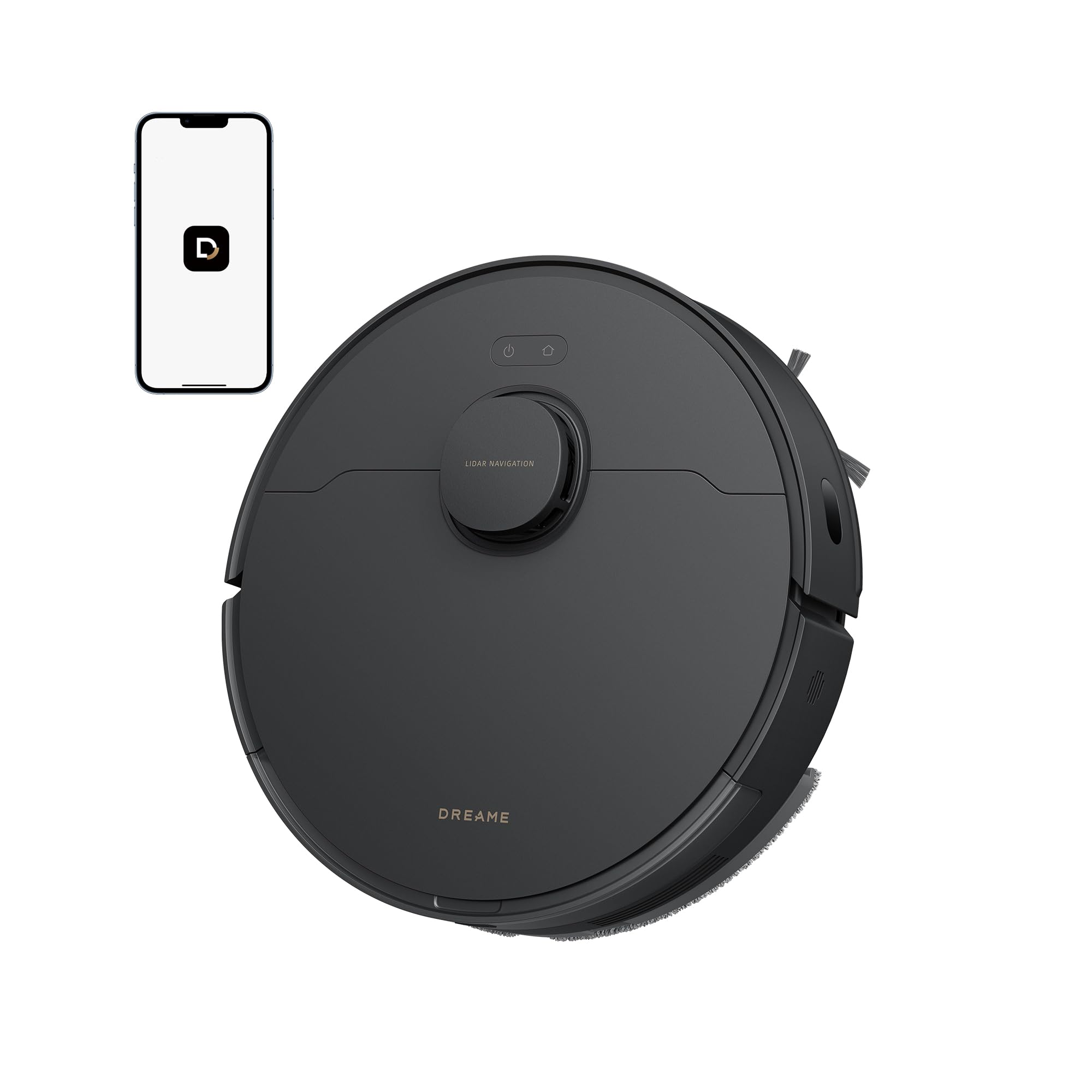 DREAME D20 Robot Aspirapolvere, Aspirazione 13.000 Pa, Doppia Spazzola Antigroviglio, Navigazione LDS, Aspirapolvere e Lavapavimenti 2 in 1, Pavimenti e Tappeti e Moquette, Batteria da 5.200 mAh