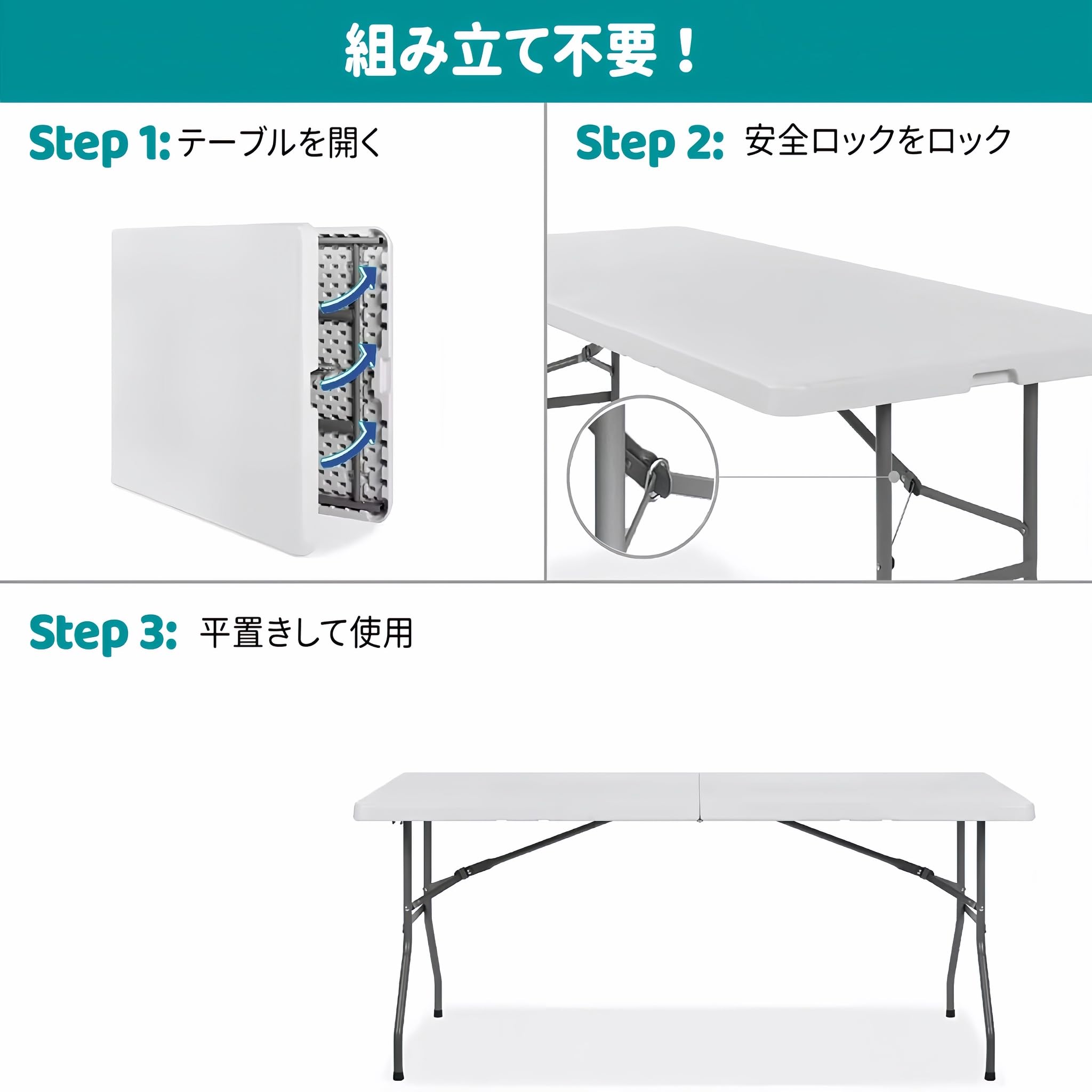 新品　Hanmir ワークテーブル 折りたたみテーブル 作業台 ホワイト Amazon.co.jp: Hanmir ワークテーブル 折りたたみテーブル 作業台 幅
