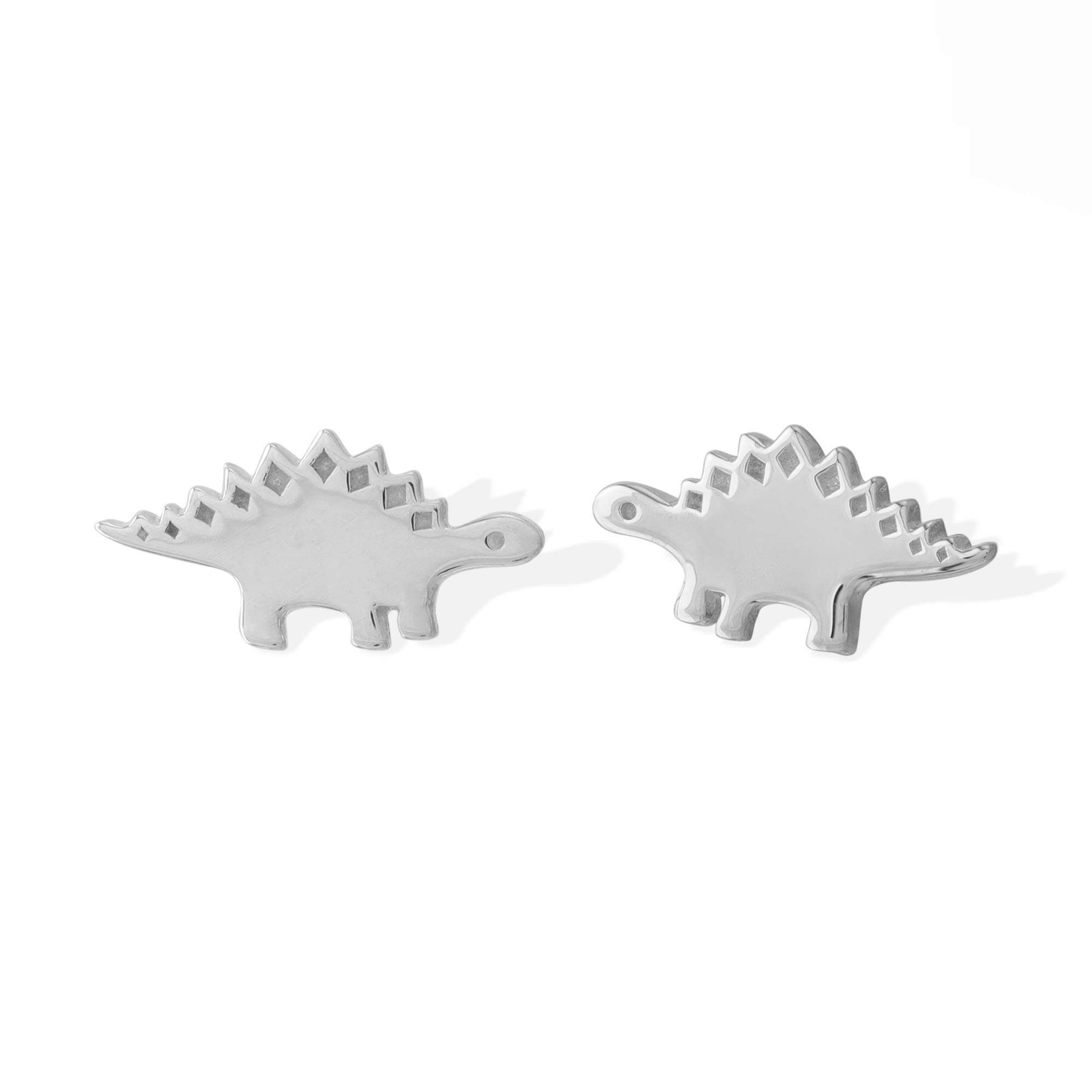 BomaJewelry Sterling Silver Stegosaurus Dinosaur Stud Earrings