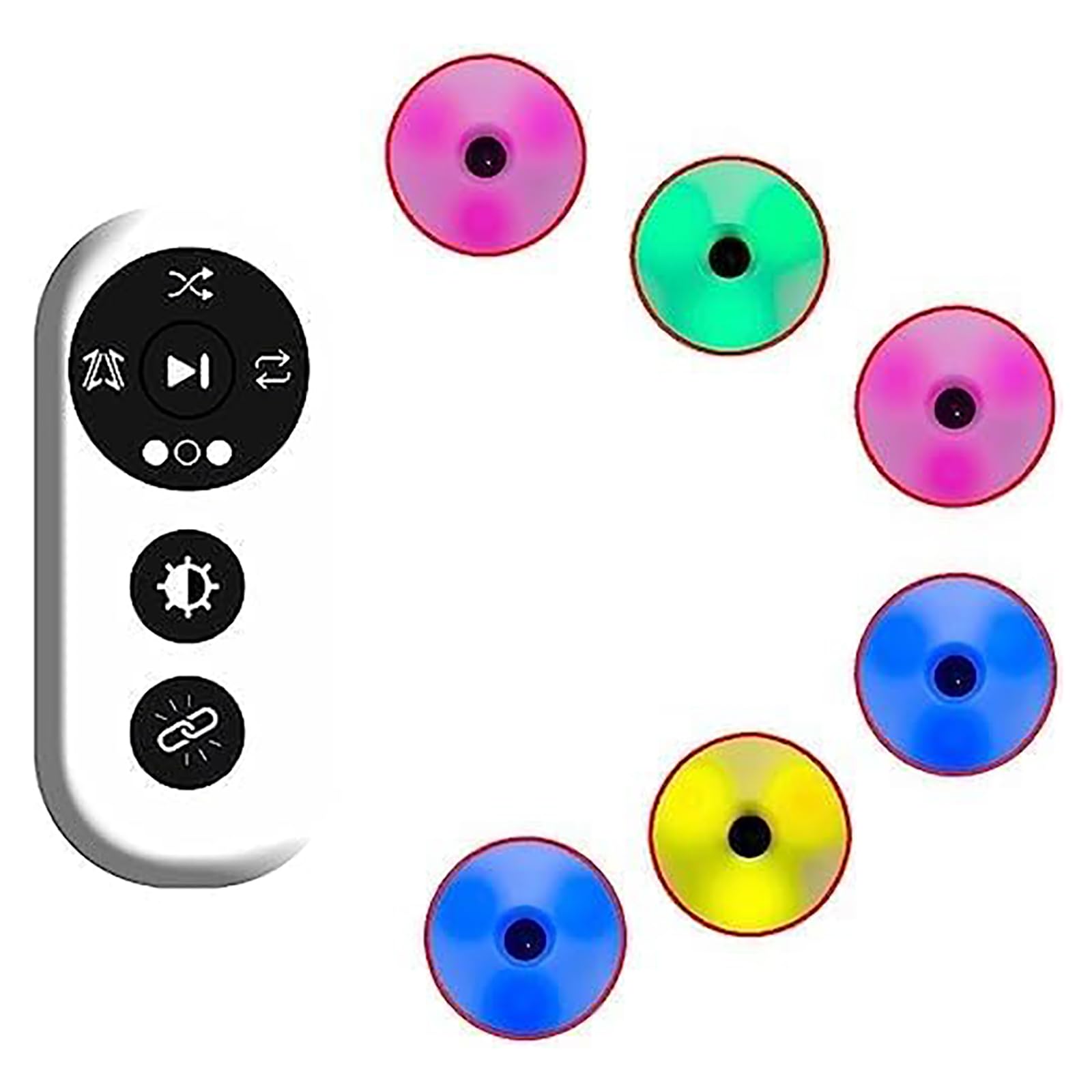 PPLDABNK 3/4/6/8/10 Reaction Training Light, Agility Training Lights, Sports Fitness Lights, 4 Modes + Remote Control, Hand Eye Coordination Training Agility Light Pods for Improve Speed,6 Lights,Red