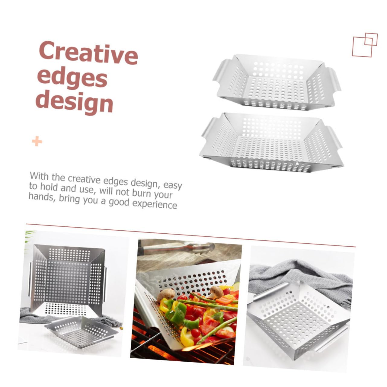 BESPORTBLE 2pezzi Per Barbecue Riutilizzabili Inossidabile Per Grigliate All Per Per Filtrare Per e -