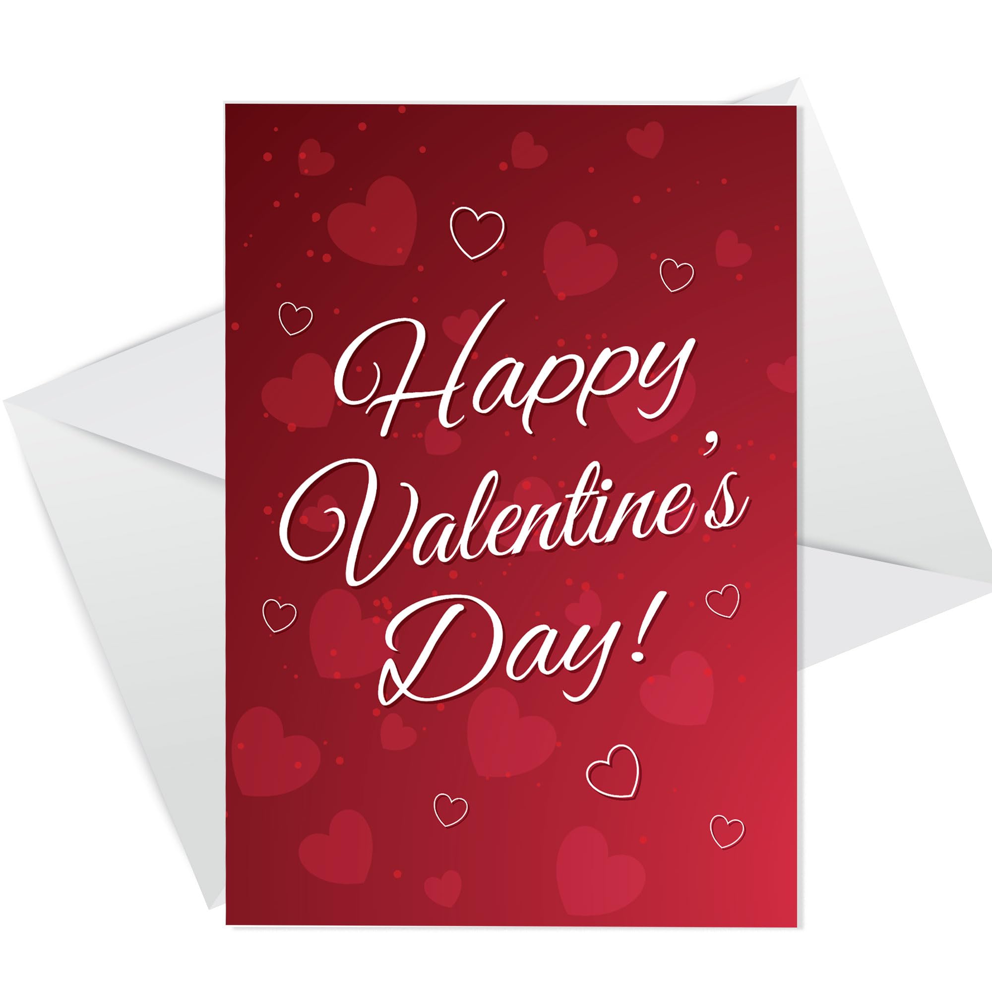 RED OCEAN Valentine's Day Card Husband Wife Boyfriend Girlfriend Cute Hearts Valentine Card Romantic Sweet Greetings Card With White Envelope