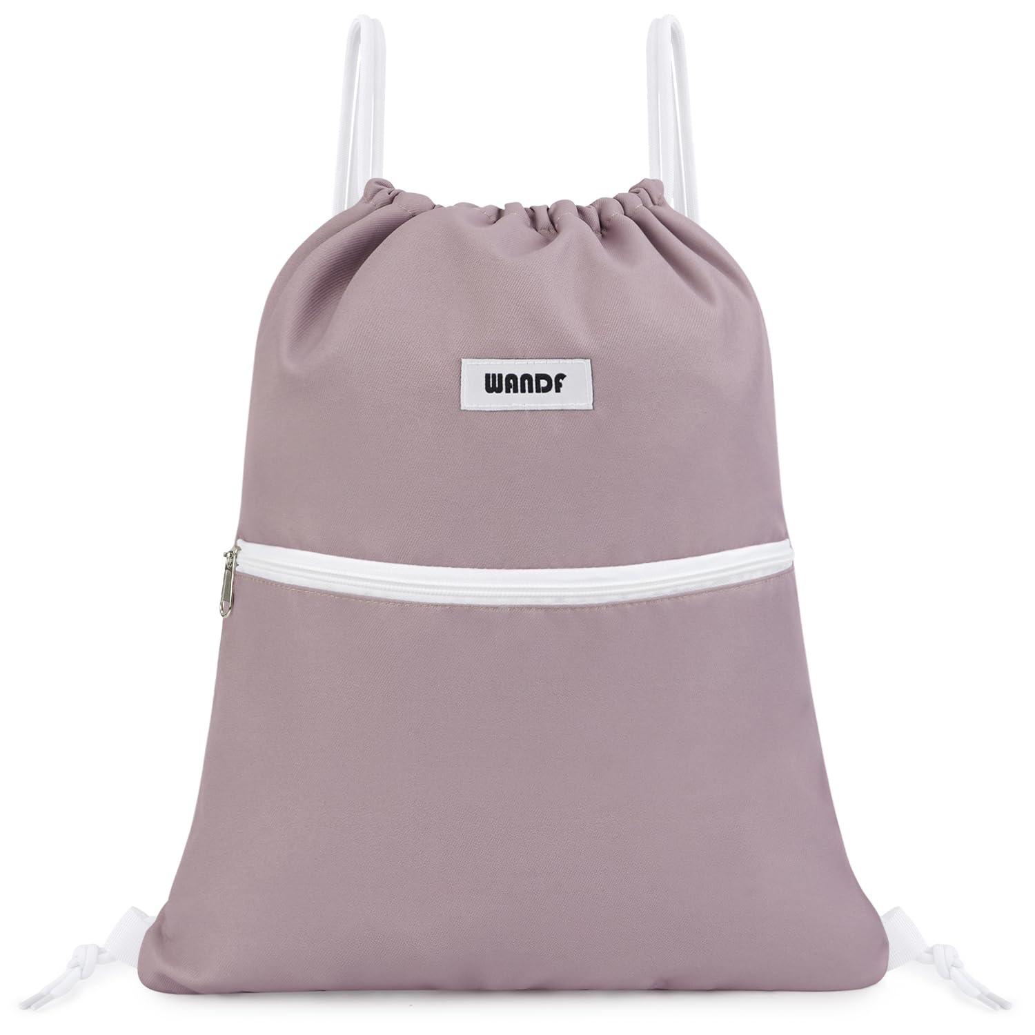WANDF Rucksack mit Kordelzug Turnbeutel Sportbeutel Gym Bag Mit Aussentasche Verstellbar Tunnelzug Gymsack für Damen Herren Kinder mit Innentasche 11 Liter für Sport und Reisen
