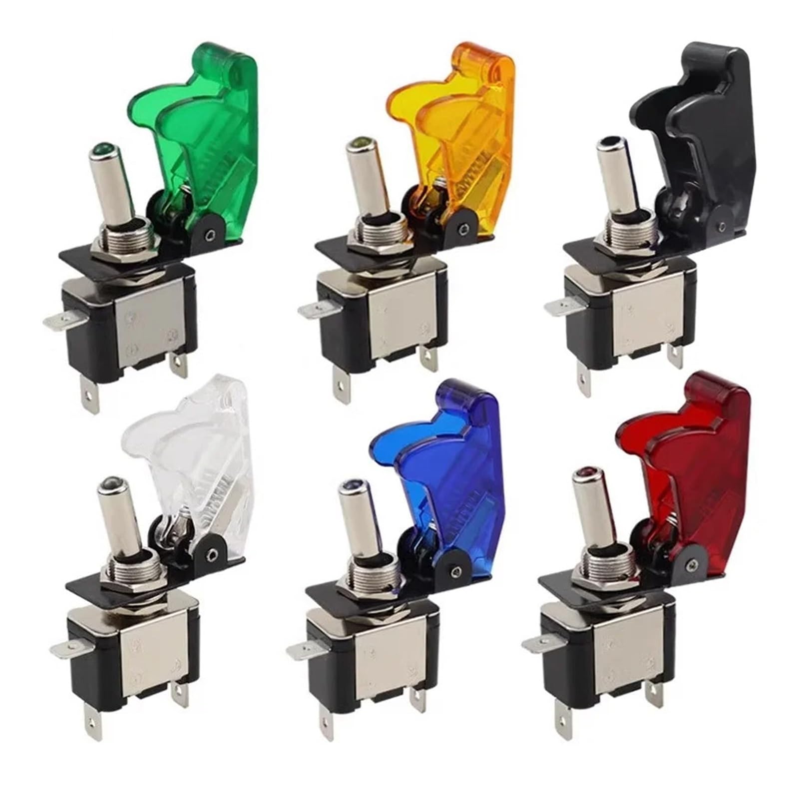 Interrupteur 12V aviation LED verte pour le tuning de voiture de sport et tableau de bord bateau