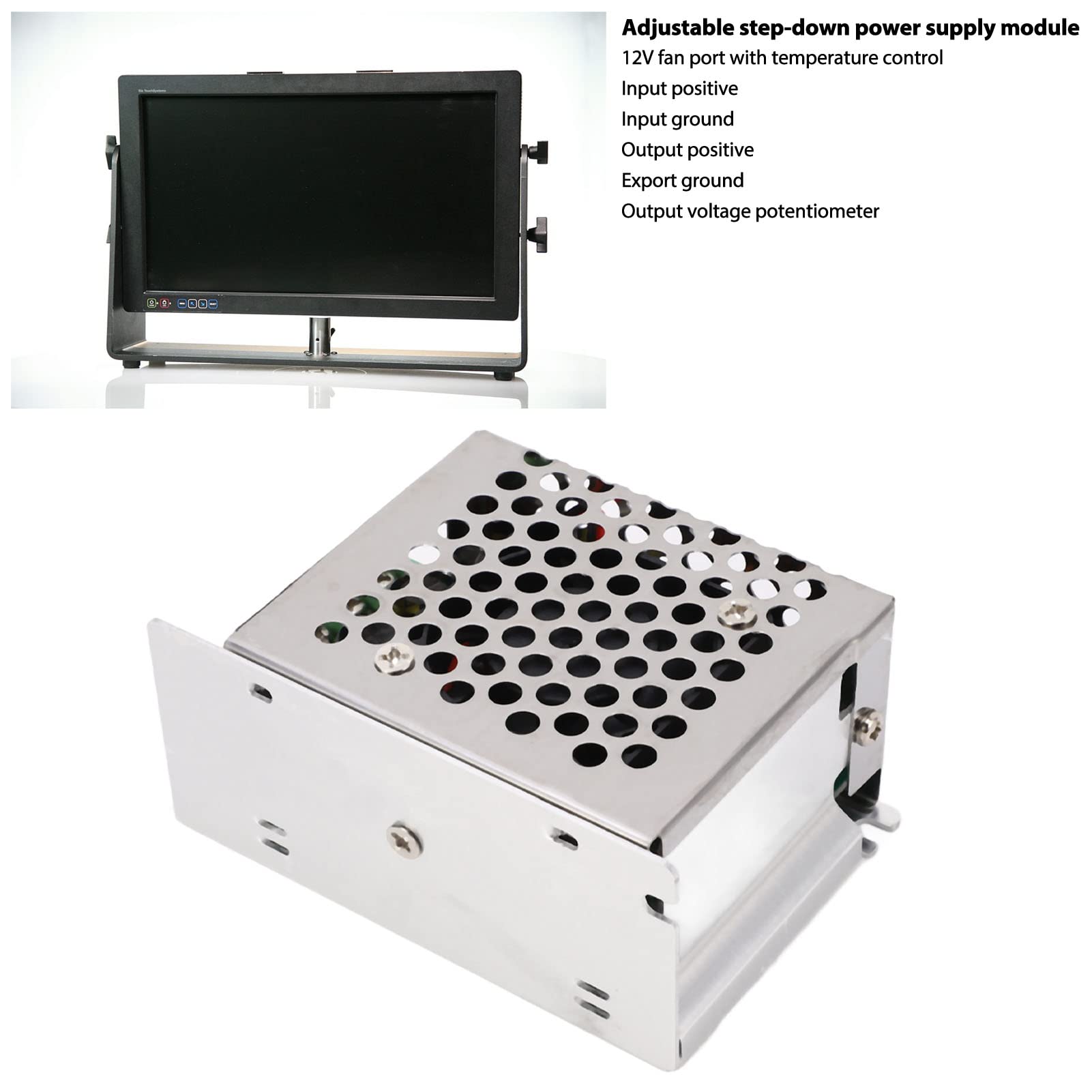 15A 400W Step-Down-Modul, Einstellbarer DC12-75V Bis 2,5-50V-Regler-Abwärtswandler, Mehrfachschutz-DC-zu-DC-Abwärtsmodul für Lüfter, Motoren, Audio