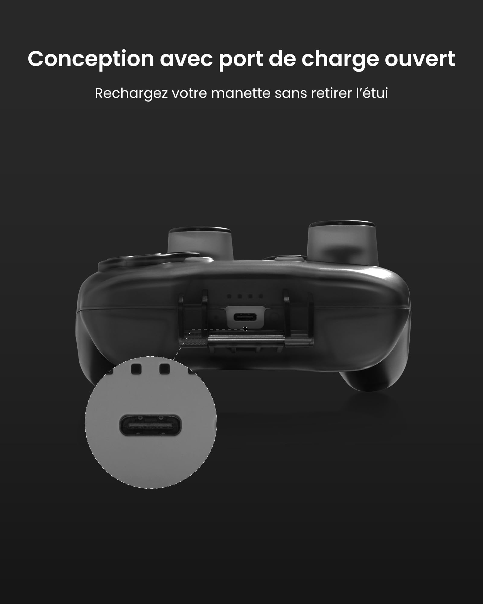 tomtoc Funda para Mando Nintendo Switch 2 Pro Controller, Carcasa Protector rígida para Joystick, Estuche portátil de Viaje, antichoque, antiarañazos, Resistente al Agua