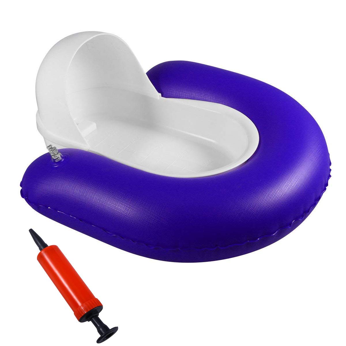 Padella per casa, Ospedale e Viaggi - Orinatoio con Padella Gonfiabile per Anziani, paralisi e allettati - Toilette Portatile sul Comodino con Pompa ad Aria