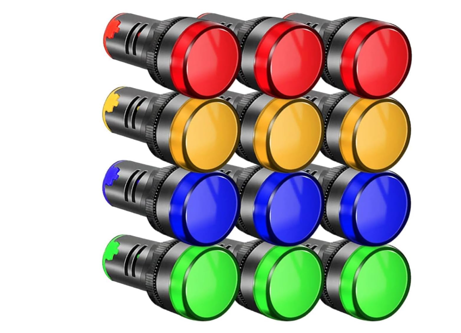 Reliable Electrical LED Pilot Indicator Light LED Voltage Indication Panel Light. Warning Signal Light Panel Indicator 220V (Yellow)