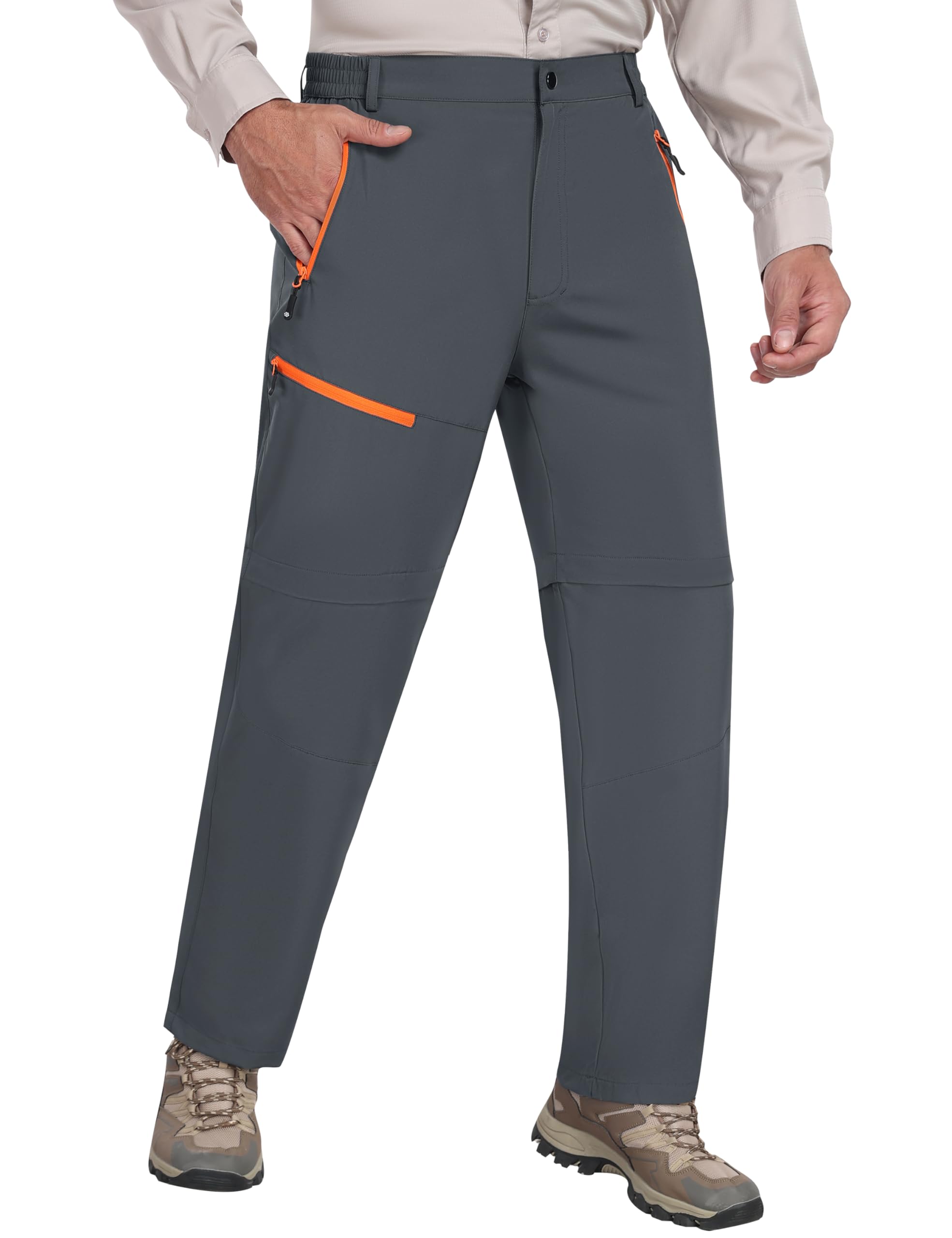 JINSHI Herren Wanderhose Zip Off Trekkinghose Leicht Schnell