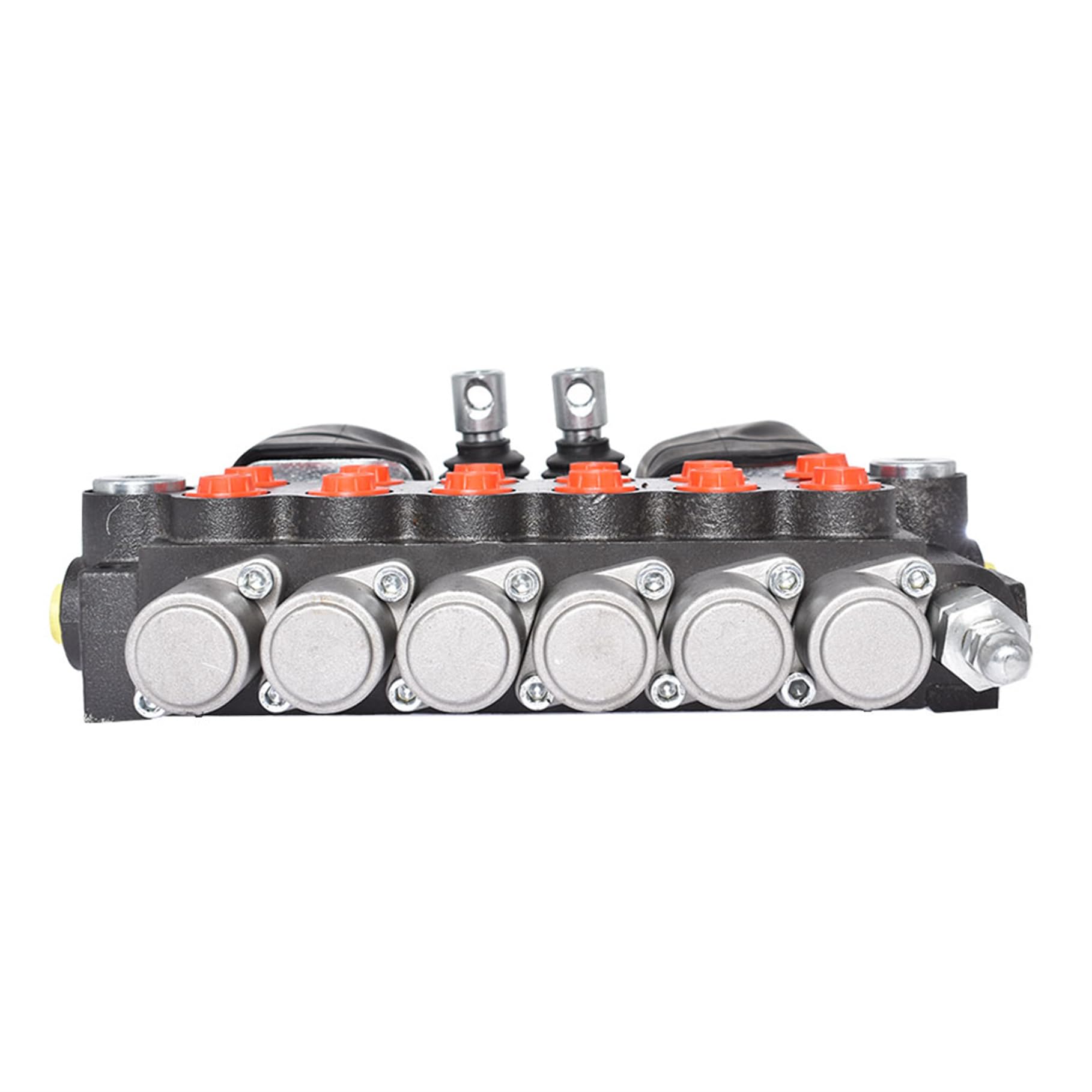 TJHSM Hydraulic Directional Control Valve with 2 Joystick 6 Spool 11 GPM 3625 PSI SAE Ports Double Acting Hydraulic Valve for Tractors Loaders Tanks Loaders Log Splitters