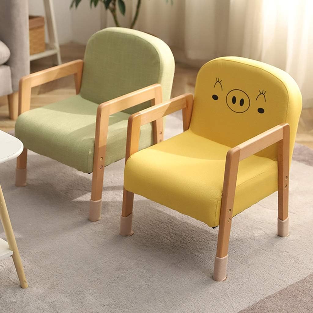 Couch Sofa Chair for Gilrs Creative Cartoon Creative Piggy Pattern Sofa Chair Boys and Girls Bedroom Reading Corner Study Stools Load-Bearing 100kg (Color : Blue Size: 554243cm) (Green 55*42*43cm)