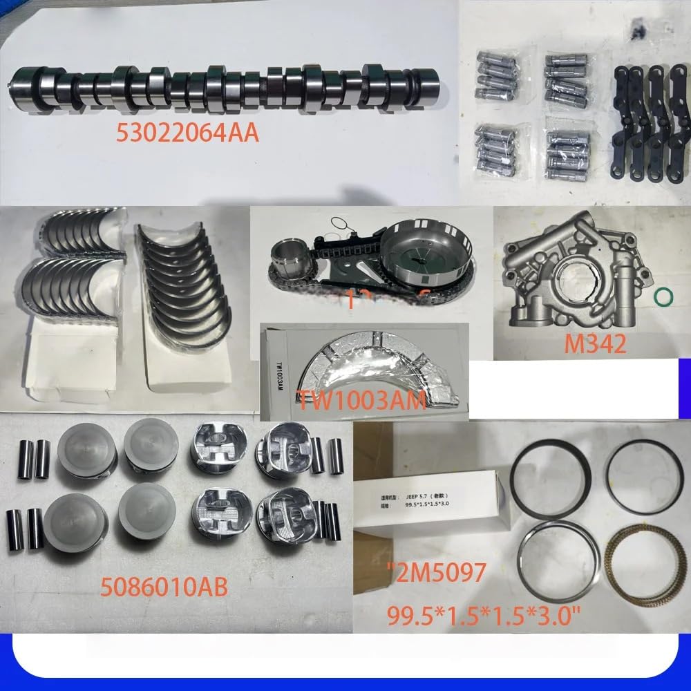 łańcuch rozrządu pompy Pasuje Do Chrysler 05-08 300C Starego Typu MDS Tłoki Wałka Rozrządu Pełna Uszczelka Zestaw Śrub Zestaw Łańcucha Rozrządu Pompa Olejowa Pasuje 5.7 L łańcuch napędowy oleju