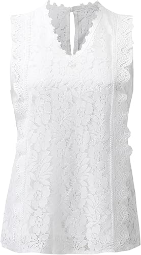 Miniatura 3 de SNKSDGM Camisetas sin mangas para mujer con cuello en V y volantes estilo casual para el trabajo oficina para verano ajuste holgado