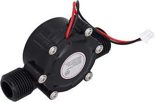 ZJchao Micro Hydro Electric Power Generator Water DC 12V Output High Sensitivity Heat For Luminous Shower LED Display G1/2in Male Thread Black Plastic DB 268