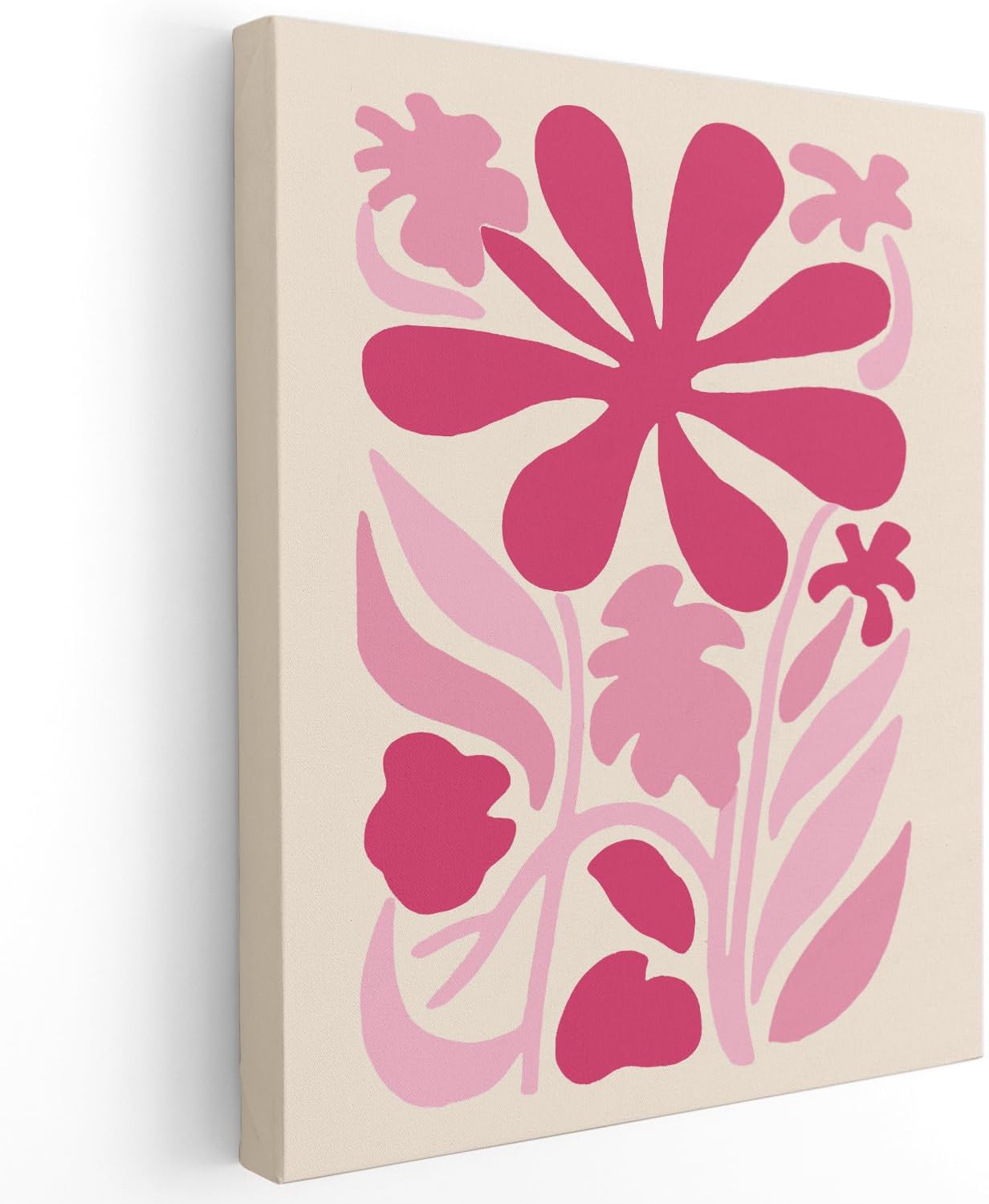 Amazon.com: APJYM Preppy Pink Wall Decor, Abstract Floral Wall Art ...