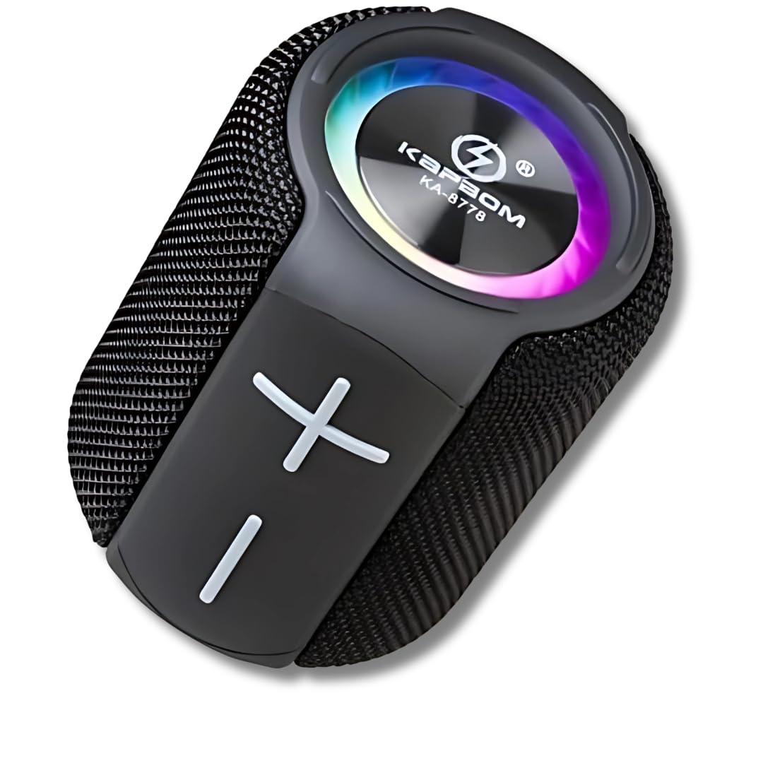 Caixa de Som Bluetooth 50W Portátil Prova Dàgua USB-C, Luz LED, Bateria de Longa Duração