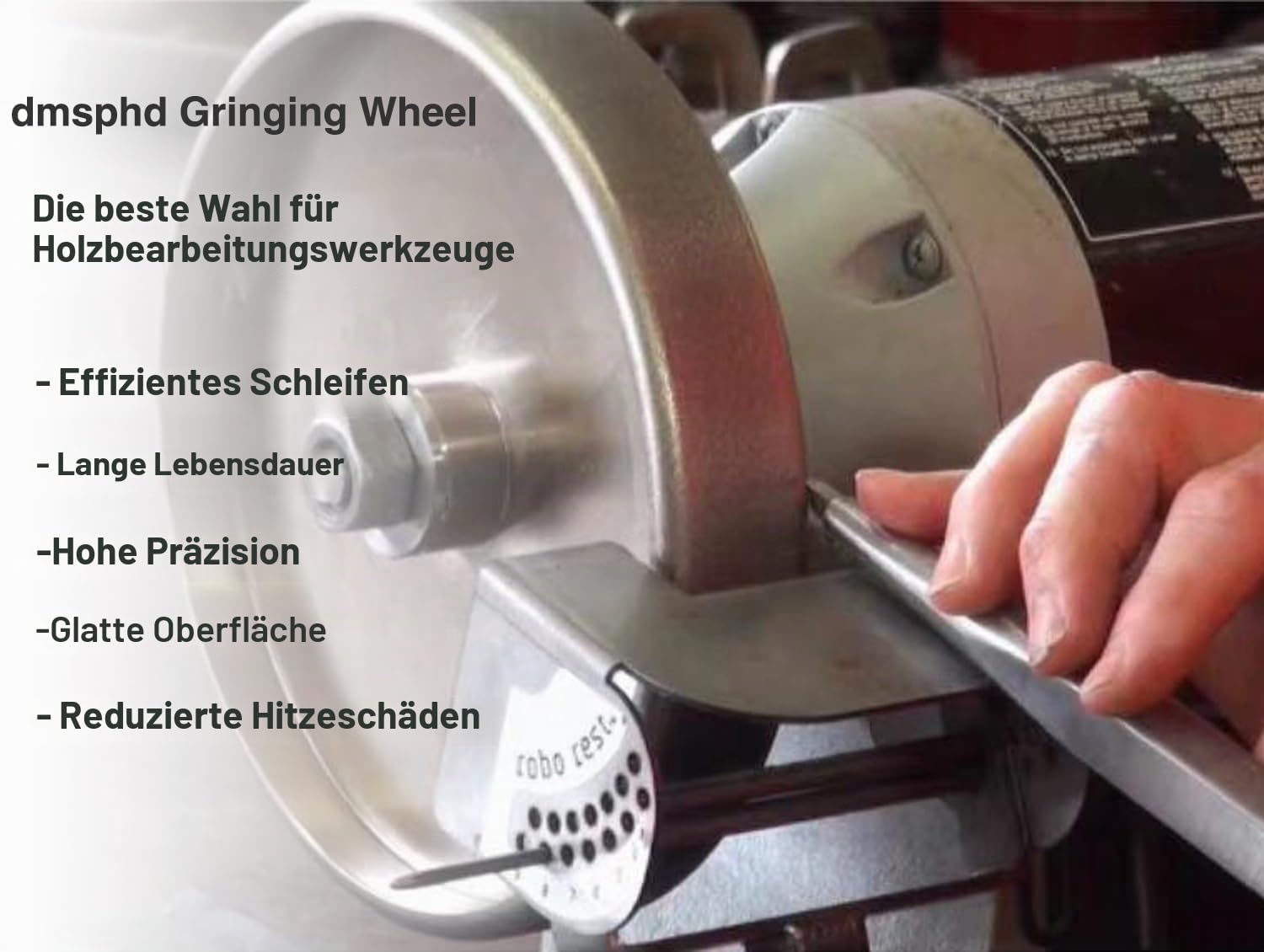 CBN-Schleifscheibe, 15,2 cm, Körnung 150, verstellbare Bohrung, 2,5 cm breit, geeignet für Schnellarbeitsstahl, für alle Arten von 15,2 cm Schleifmaschinen (Körnung 150)