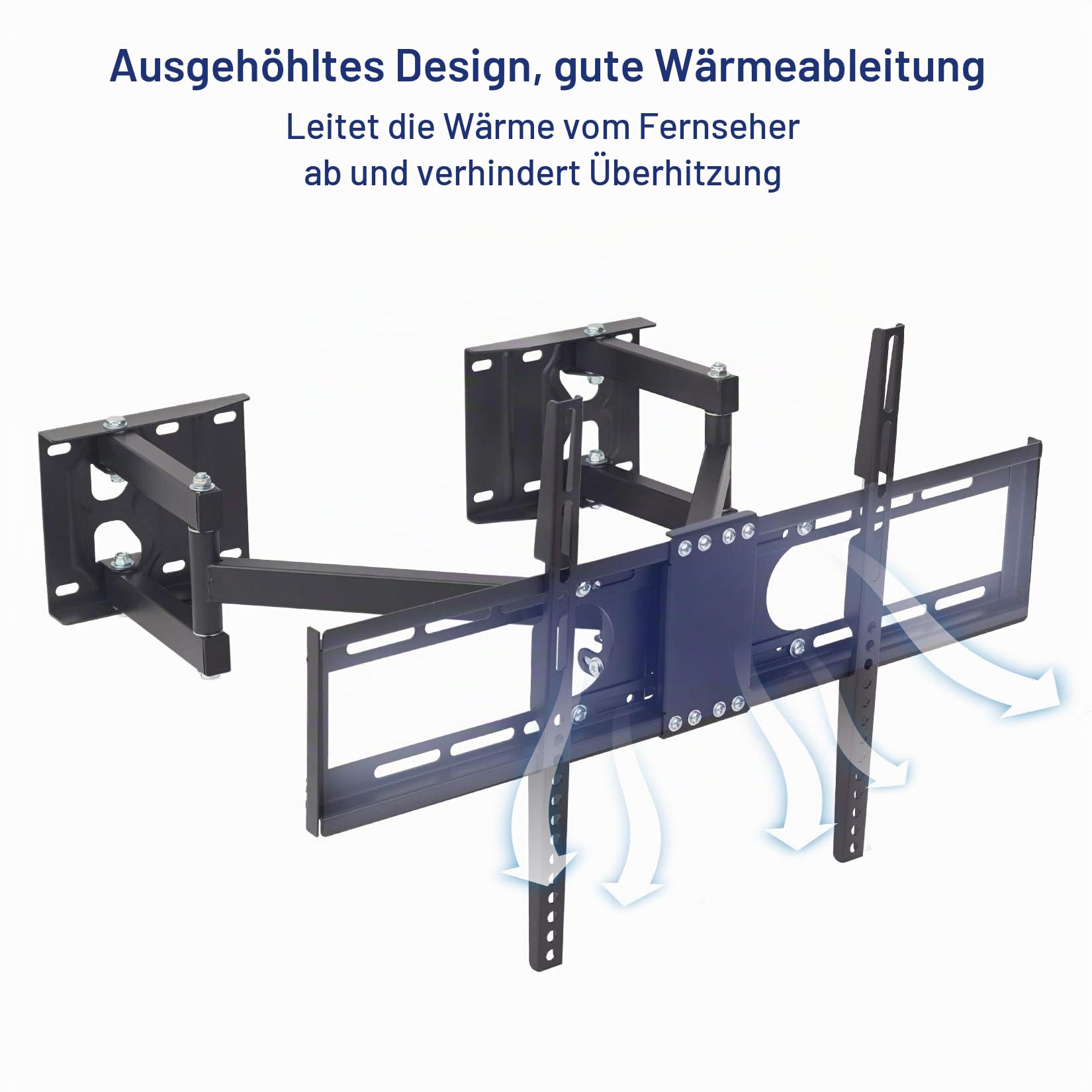 TV Wandhalterung Eckmontage, Schwenkbar Neigbar für LED LCD Plasma Fernseher von 32" - 65" Max 45Kg VESA 600x400