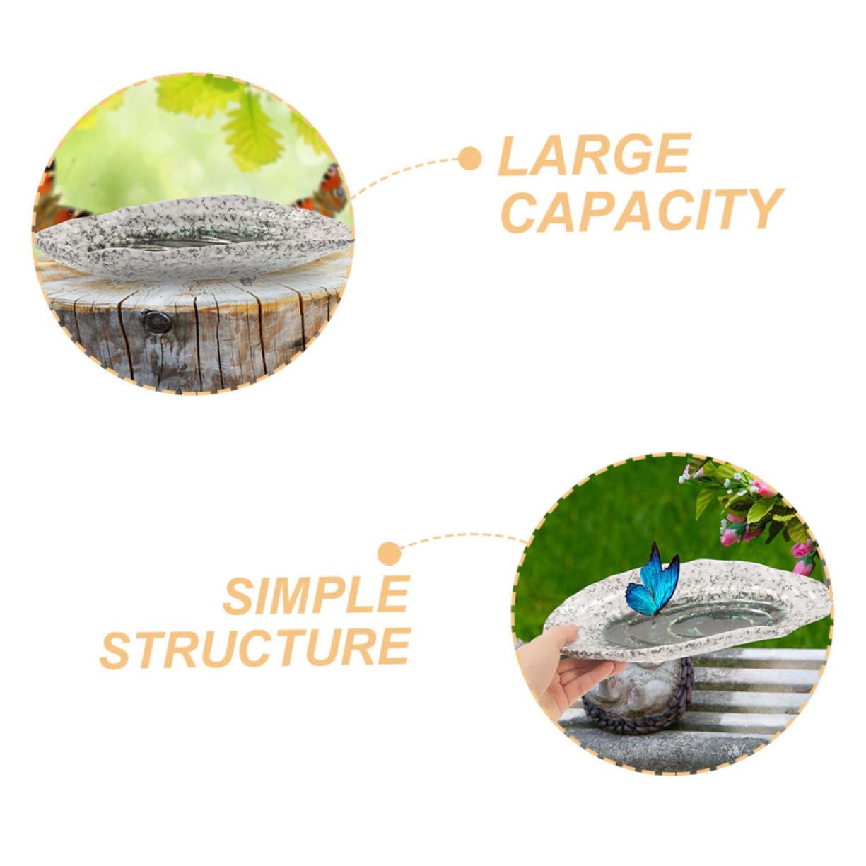 Sosoport 2stücke Kerntyp Keramischer Futter Und Wasserspender Für Schmetterlinge Und Bienen Dekorativer Wassernapf Für Garten Handgefertigt