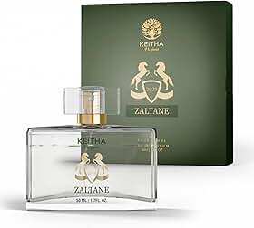 Perfume Francês Masculino Zaltane 50ml EDP Keitha Cosméticos – Amadeirado Aromático, 35% Essência Premium, Alta Fixação até 24h, Referência Olfativa em Haltane