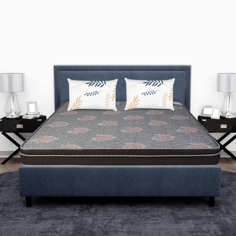 Dual Comfort Mattress | 6 Inches Dual Side Hard & Soft Medium Foam Pressure Releaf High Resilience Bed Gadda | Orthopedic Mattresses Double Size 78x47 | Grey