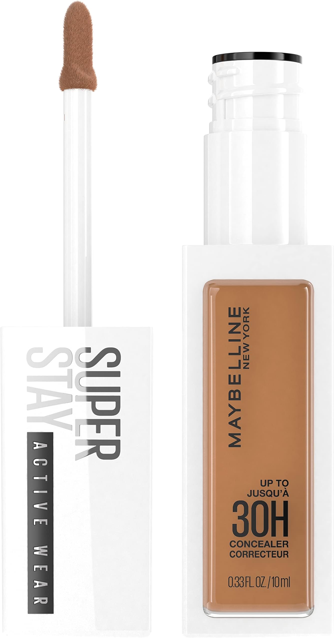 Maybelline Super Stay Liquid Concealer Makeup, Full Coverage Concealer, Up to 30 Hour Wear, Transfer Resistant, Natural Matte Finish, Oil-free, Available in 16 Shades, 45, 1 Count