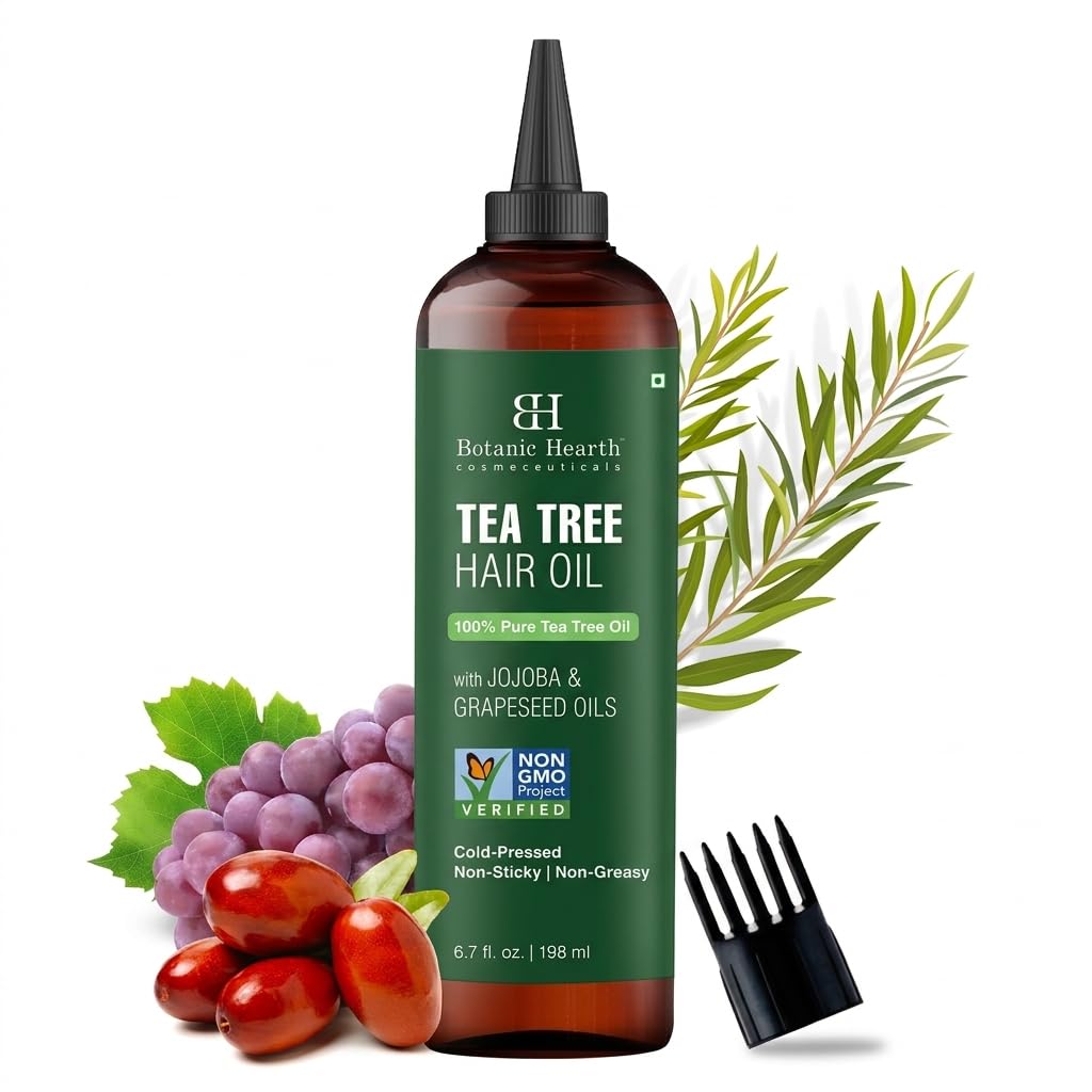 Botanic Hearth 100% Pure Tea Tree Scalp Oil for Hair Growth, Dand…