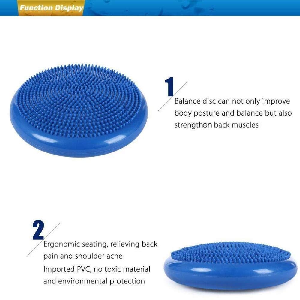 Balance Board,Matte Aufblasbares Gleichgewichtskissen Yoga Workout Fitness Training Übung Balance Sitzpolster Mit Handluftpumpe (2),Purple