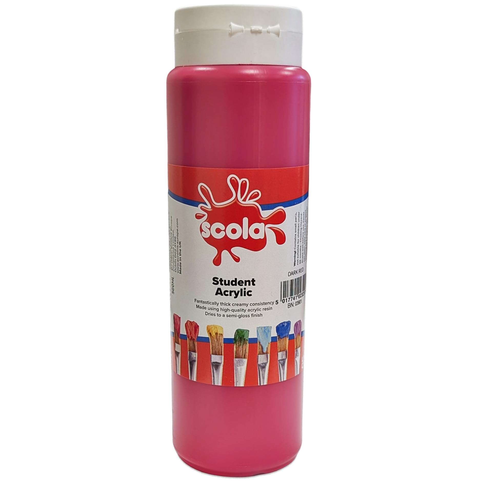 Acrylic Warm Red Paint 500ml