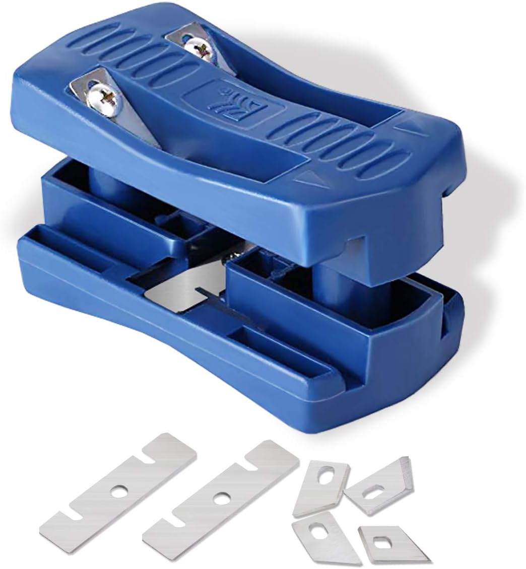 Edge Banding Trimmer, Mini Plastic PVC Plywood Melamine Wood Veneer Double Edge Band Cutter, Manual Trimming Woodworking Tool Fit Width Range 15-40mm and Thickness below 0.5mm