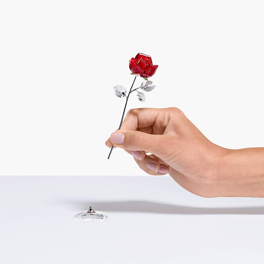 Amazon|Swarovski Flower Dreams - レッドローズ、ラージライトシャム Amazon|Swarovski Flower Dreams - レッドローズ、ラージライトシャム