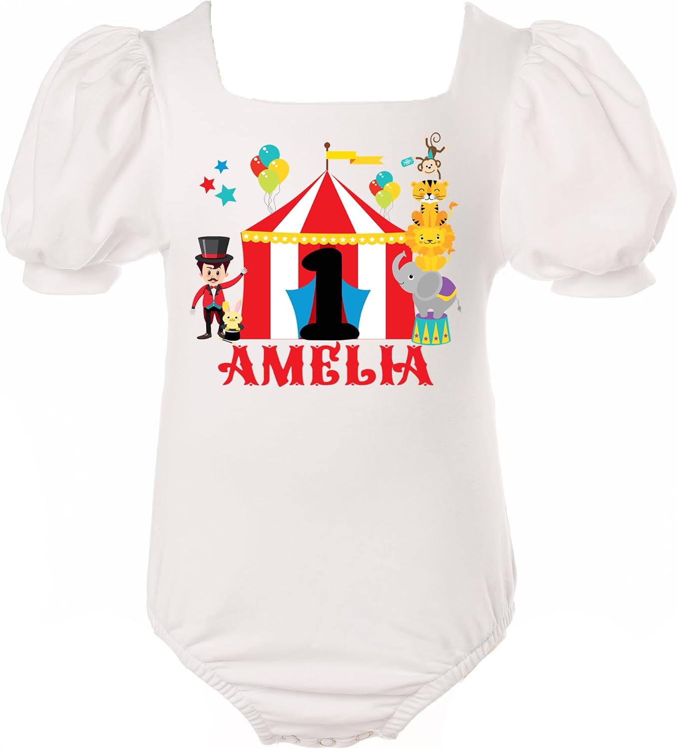 Circus Birthday Girl Outfit Carnival theme 1st 2nd 3rd 4th 5th bday dress Cake Smash leotard with red tutu and matching headband