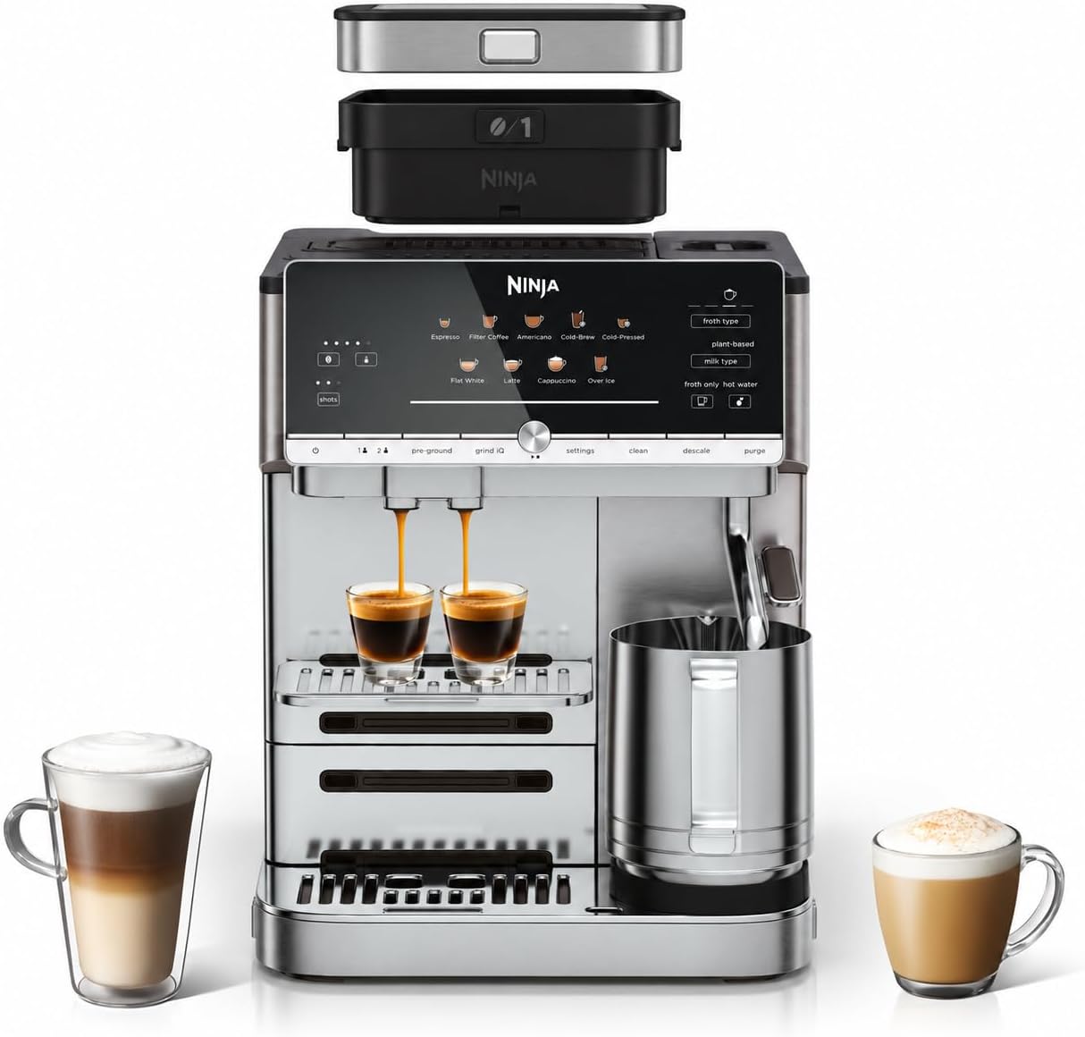 Ninja AutoBarista Automatic Espresso Machine, Silver AE1021UK