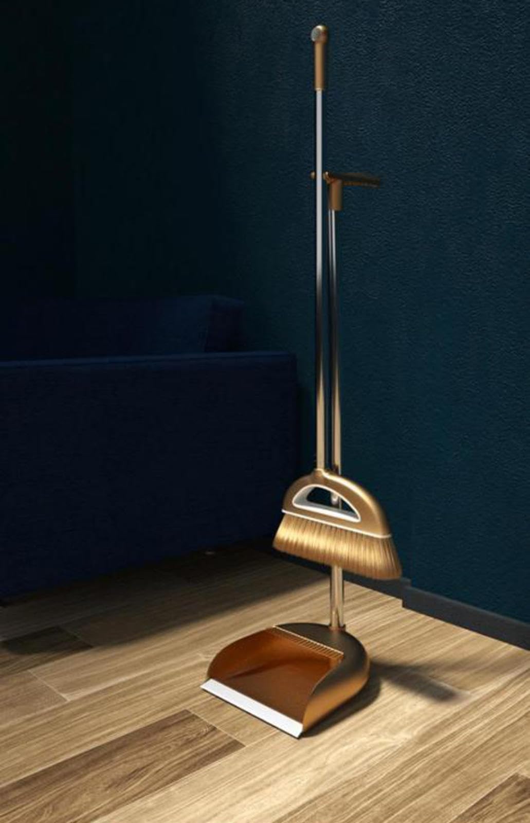 NIBHZ Juego Combinado de Escoba con Recogedor, Escoba y Recogedor para El Hogar, Escoba de Cocina para Barrer Interiores y Exteriores, Recogedor con Mango Largo, Escoba con Recogedor