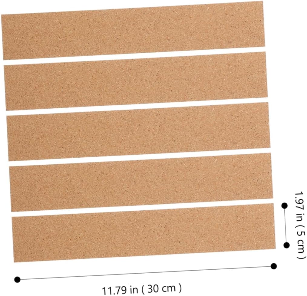 10pcs Self-Adhesive Frameless Corkboard Strips for Wall Memo Board Strips for Office Home and School Easy Installation and Versatile Use