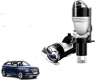 Auto Pearl H4 LED Projector Lens Car Headlight Bulbs 12V 8000LM Bulb H4 CSP Chip High/Low Beam, 45W-55W Canbus Turbo, 6000K White Light compatible with VENUE 2019-2022 (Pack of 2)