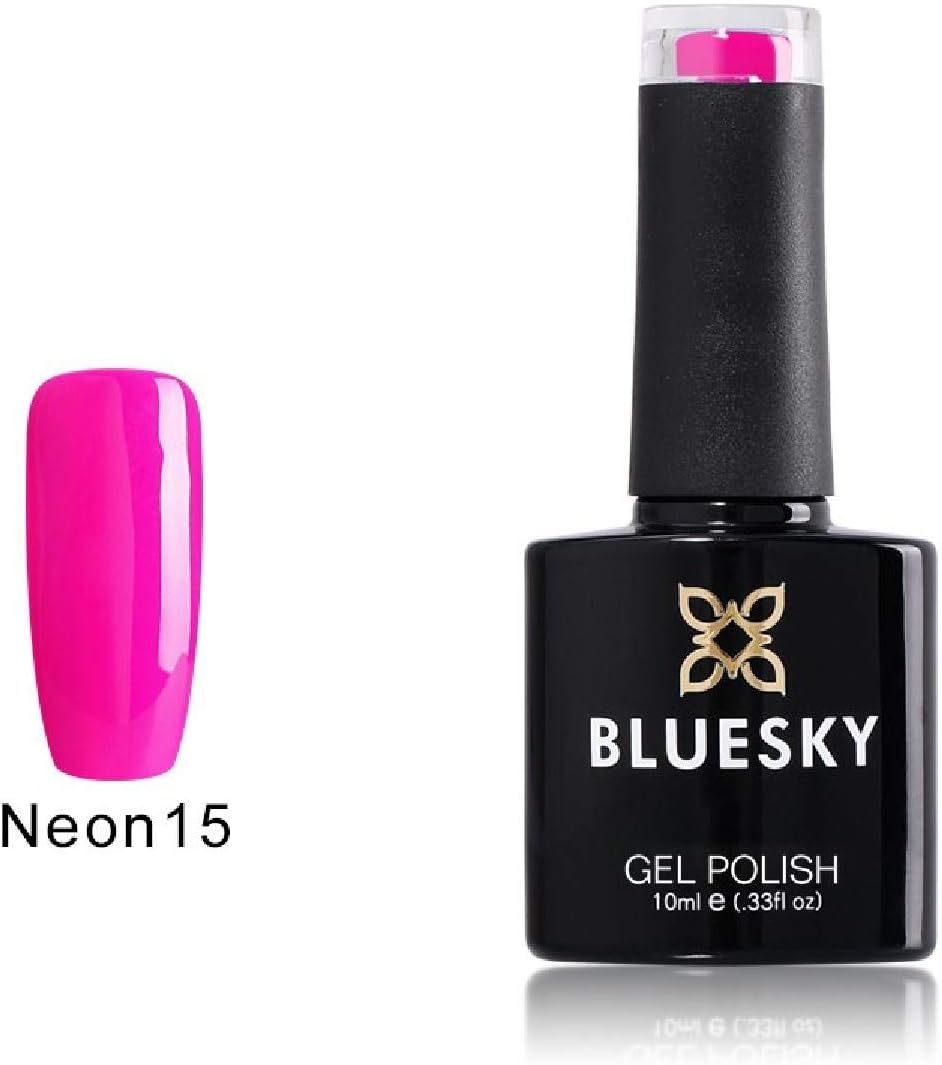 Bluesky UV/LED Gel Soak Off Nail Polish, Neon 15, Tropical Magenta, 10 ml (Requires Curing Under UV/LED)