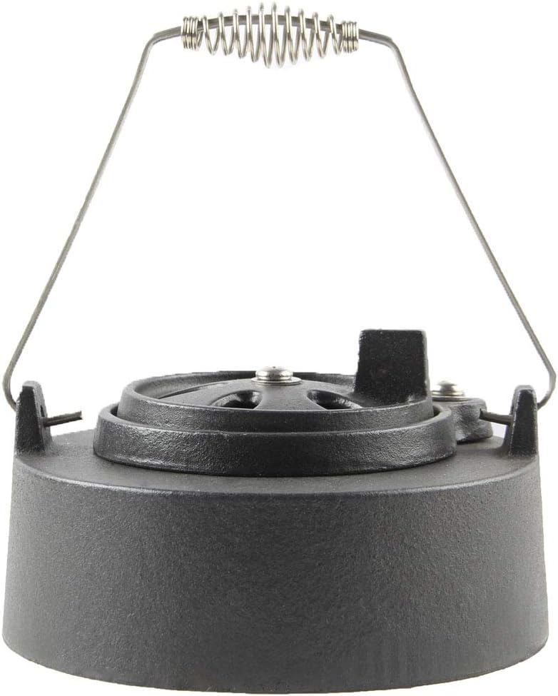 Dual Function Metal Top Cast Iron Chimney Cap with Daisy Wheel Slide Draft Top Damper Cap Vent Fit for Small Big Green Egg Accessories Charcoal Grill BBQ Kamado Replacement (for Small BGE)