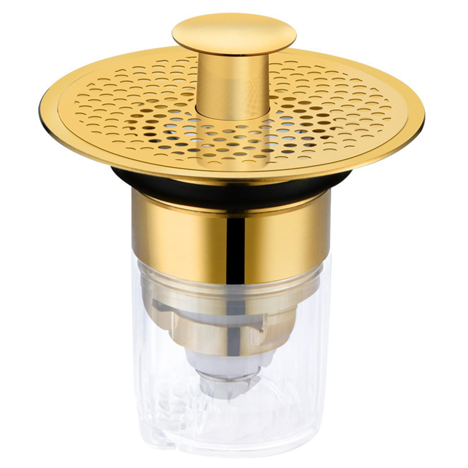 Gerrit Gold Sink Plug Replacement,Universal Bathroom Pop Up Wash Basin Plug Replacement Stainless Steel Strainer, Drain Universal Sink Plugs For Kitchen And Bathroom,Bath,Basin (Gold)