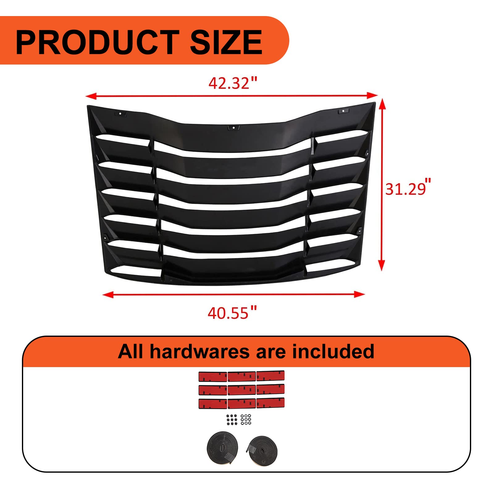 Mua Window Louvers 2010-2015 Rear Side Set Sun Shade Windshield Cover Matte Black Compatible With Chevrolet Chevy Camaro 2010 2011 2012 2013 2014 2015 B086x25xf5