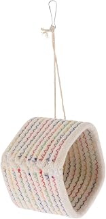 SEWOART Hamster Brinquedo Hamster Cama Cama Cabana de Pássaros Papagaio Brinquedos Periquito Cama de Pássaro Gaiola Pendurada Cama de Hamster Brinquedos de Pássaro para Calopsitas Suprimentos de Hamster Corredor Cilindro de Poliéster Branco