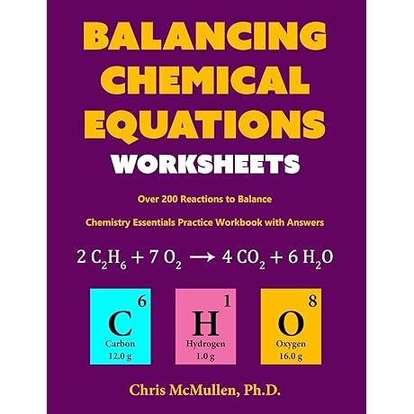 Balancing Chemical Equations Worksheets Mastery Guide