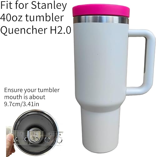 Miniatura 4 de Tapa de repuesto para vaso de 40 onzas, apta para vasos SIM de 40 y 50 onzas, vaso Stanley de 40 onzas y 64 onzas Adventure Quencher and Quencher