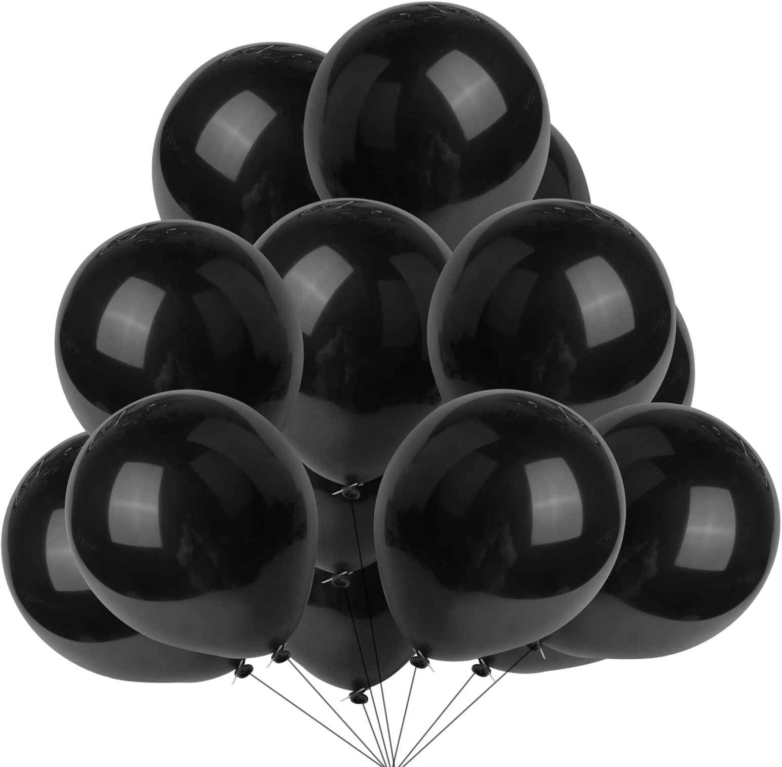 Black Latex Balloons 10 Inch Latex Balloons Black Party Balloons 50pcs Birthday Helium Balloons for Parties Wedding Graduation Baby Shower (Latex Black)