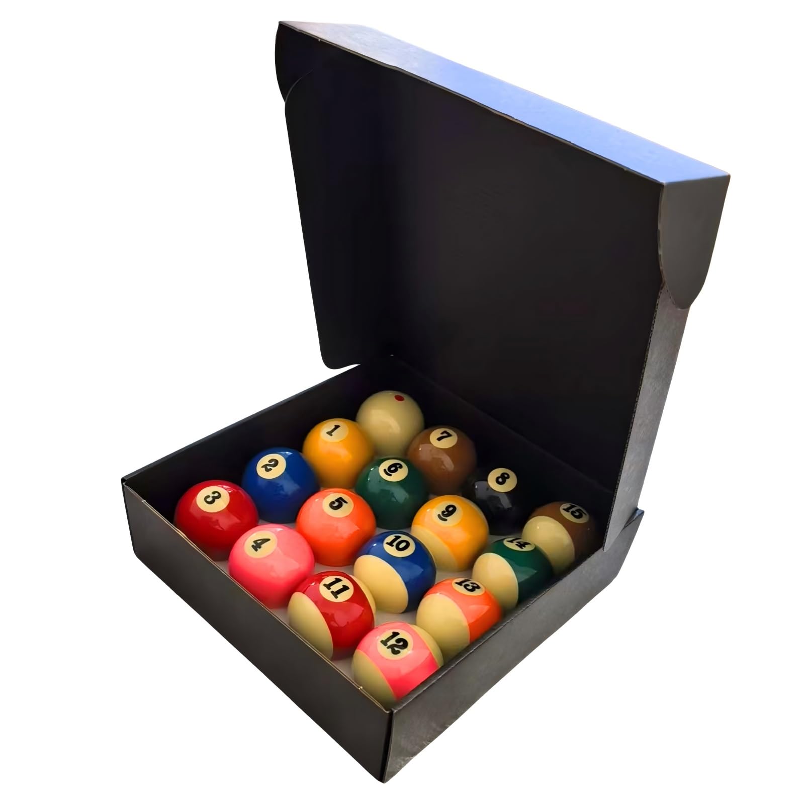 Jeu de Boules de Billard 57,2 mm 16 Pièces, Jeu Complet Boule de Billard en Résine pour Compétition et Loisir