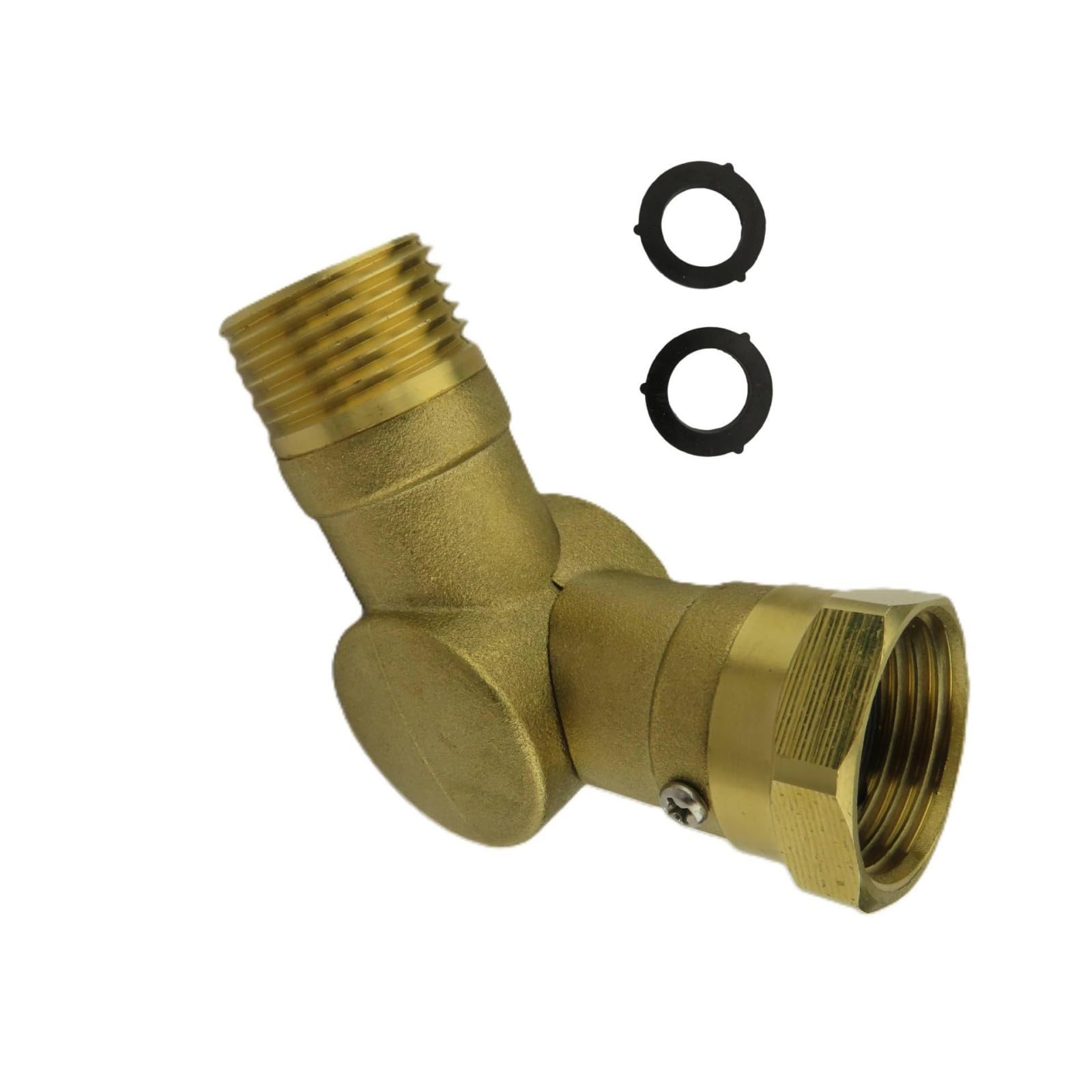 Faucet Adapter Brass Swivels Coupling 180 and 360 Degree Metal Swivels Connector for Garden Hose Coupling Enduring Metal Connector